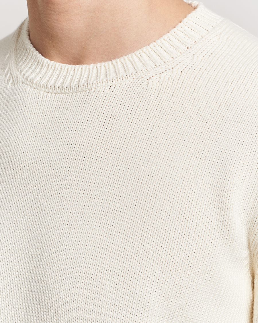 Herr | Tröjor | Zanone | Soft Cotton Crewneck Sweater Off White