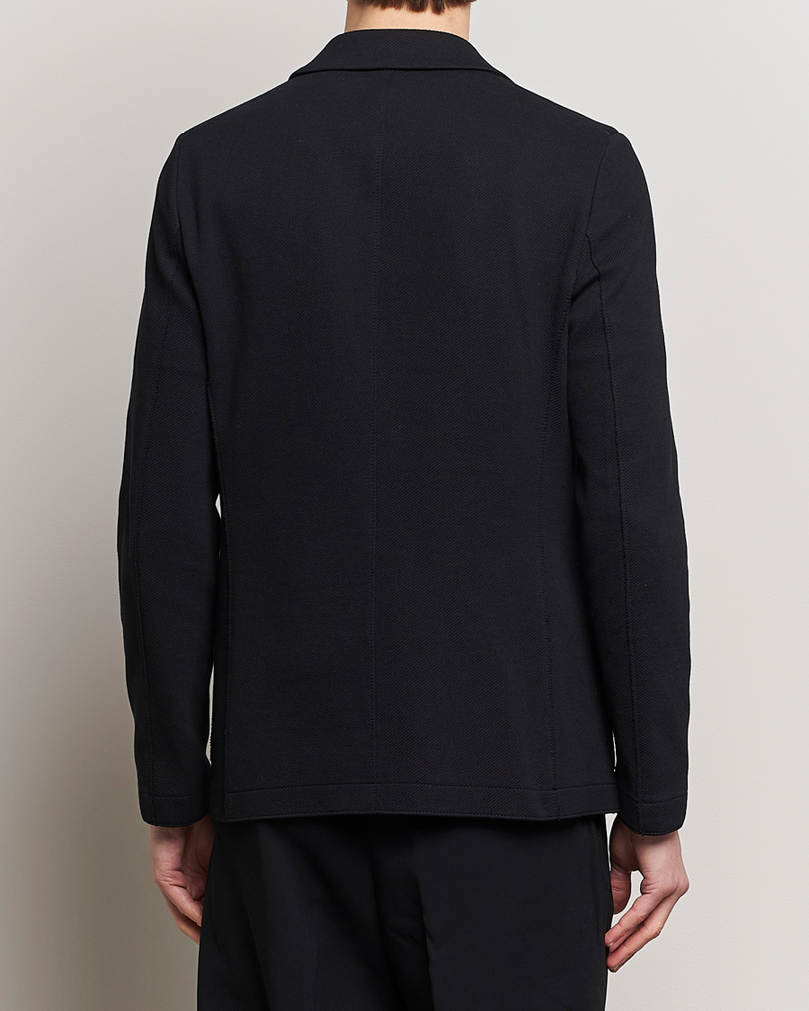 Herr | Kavajer | Harris Wharf London | Loro Piana Cavalry Twill Blazer Black