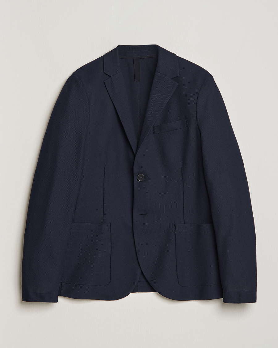 Herr | Kavajer | Harris Wharf London | Loro Piana Honey Comb Blazer Navy