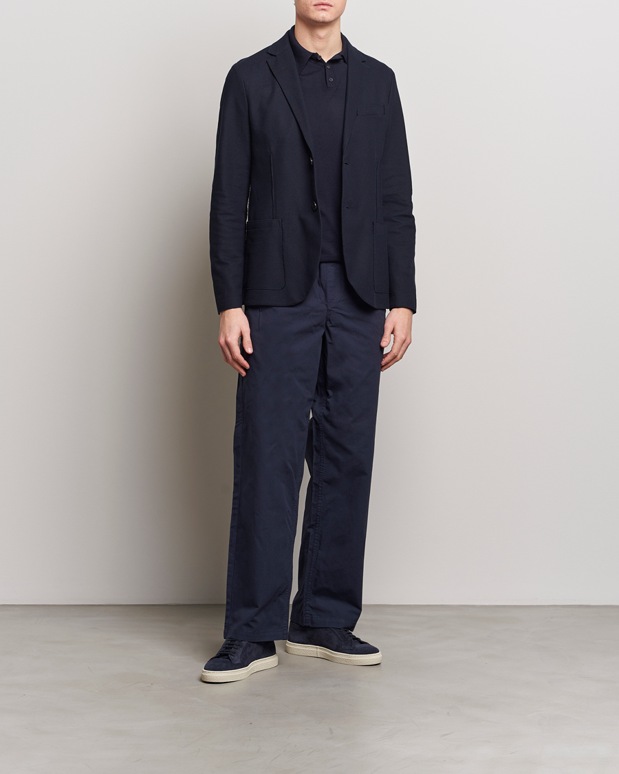 Herr | Kavajer | Harris Wharf London | Loro Piana Honey Comb Blazer Navy