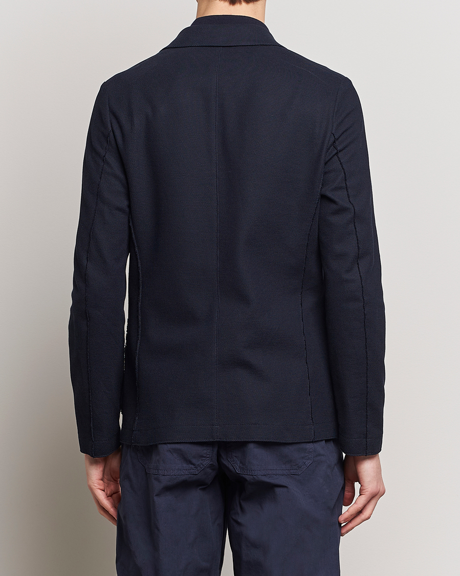 Herr | Kavajer | Harris Wharf London | Loro Piana Honey Comb Blazer Navy