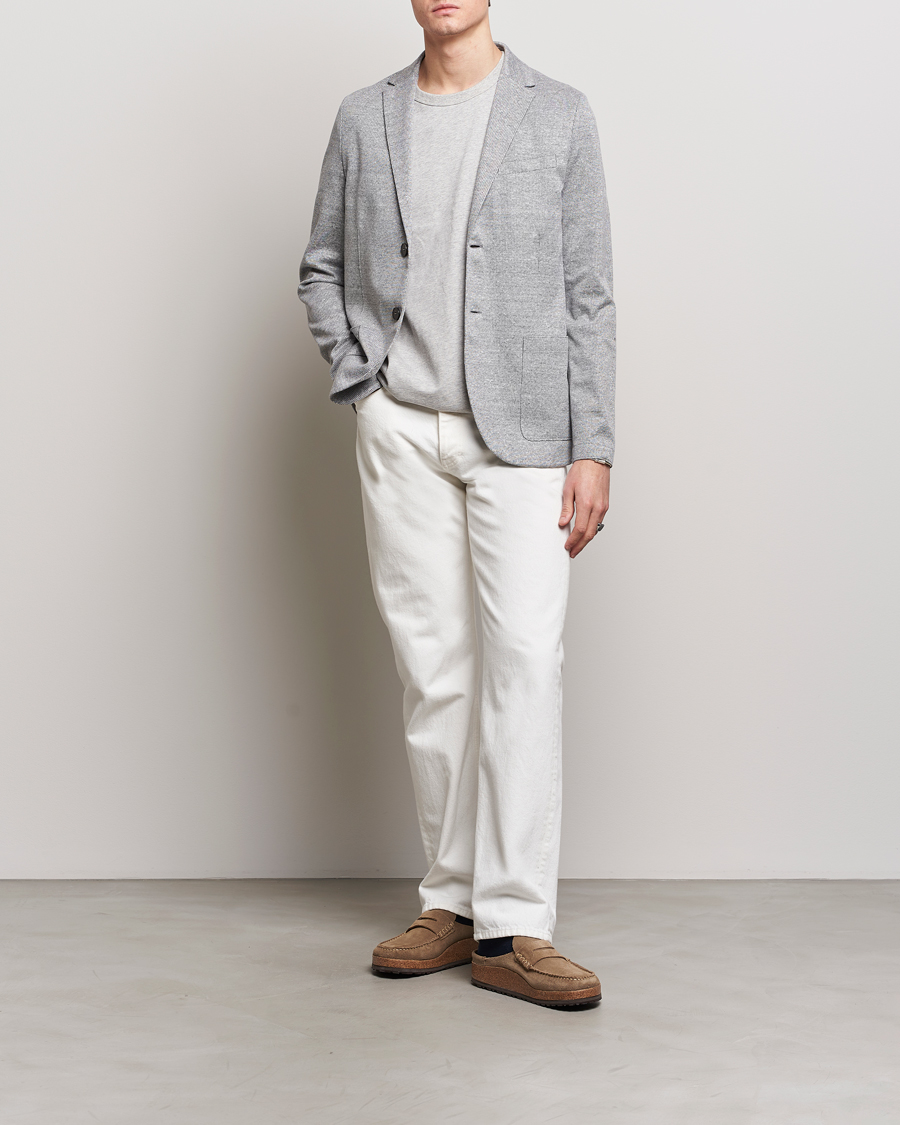 Herr | Kavajer | Harris Wharf London | Linen Blend Blazer Grey