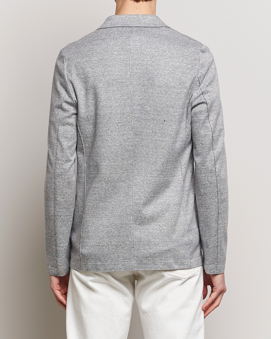 Herr | Kavajer | Harris Wharf London | Linen Blend Blazer Grey