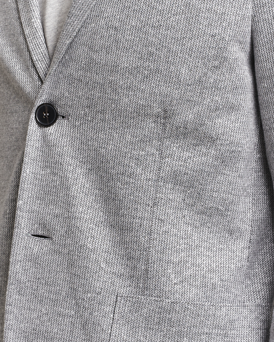 Herr | Kavajer | Harris Wharf London | Linen Blend Blazer Grey