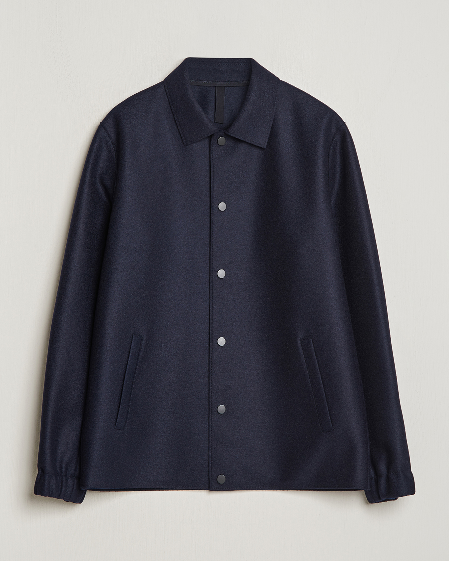 Herr | Jackor | Harris Wharf London | Light Pressed Wool Coach Jacket Navy