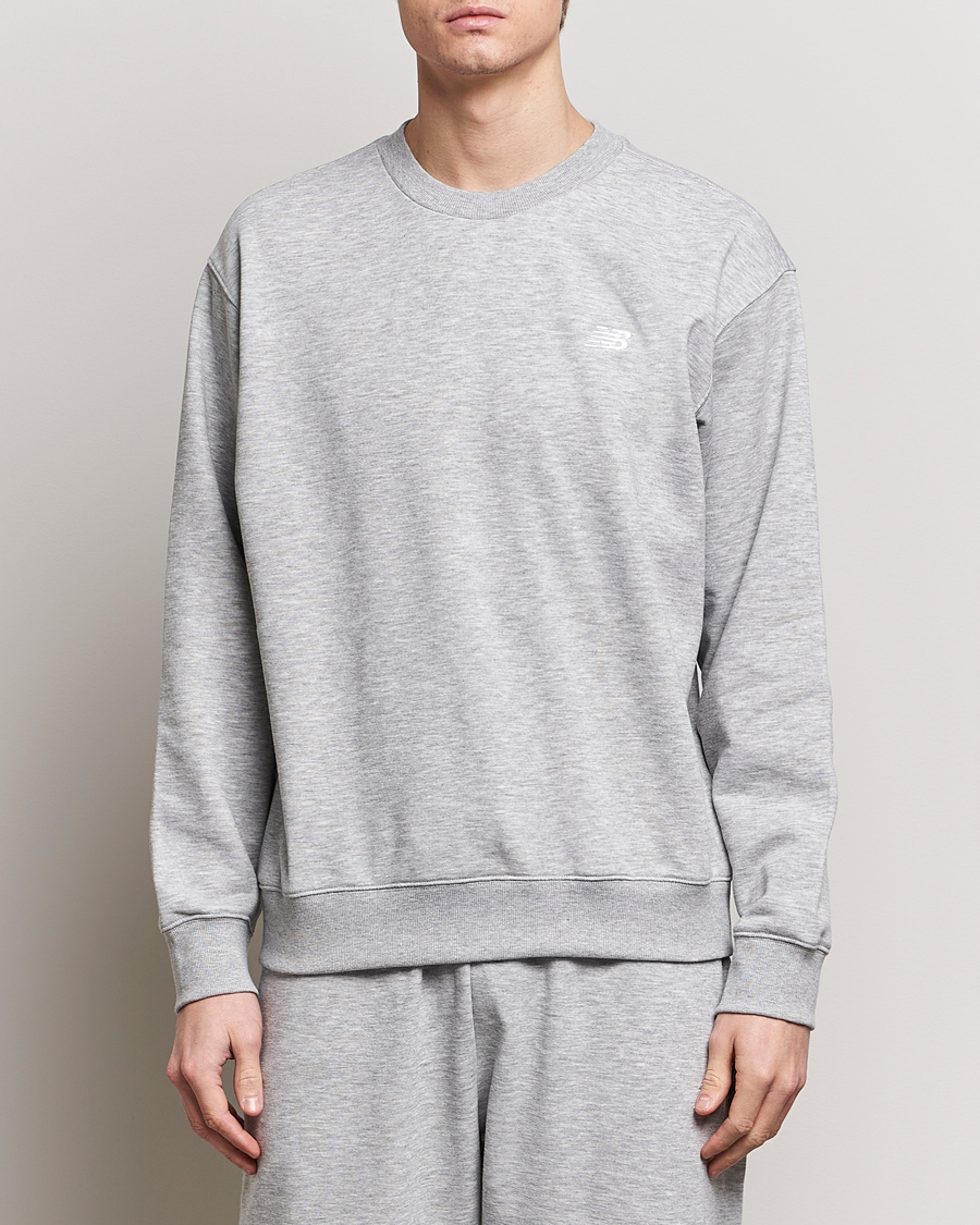 Herr | Grå Sweatshirts | New Balance | Essentials French Terry Sweatshirt Athletic Grey