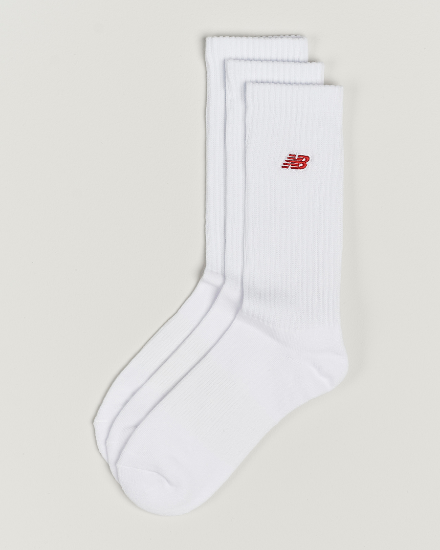 Herr | Underkläder | New Balance | 3-Pack Patch Logo Socks White