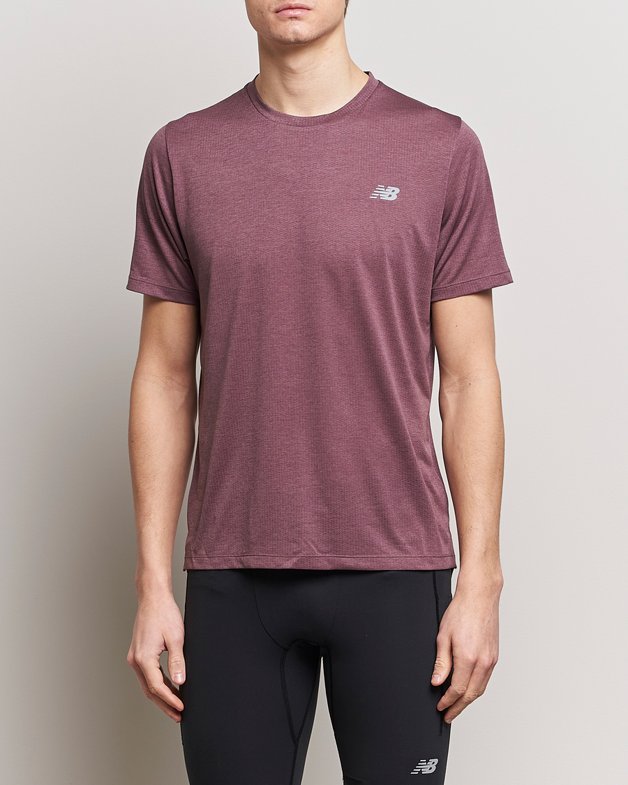 Herr | T-Shirts | New Balance Running | Athletics Run T-Shirt Licorice Heather