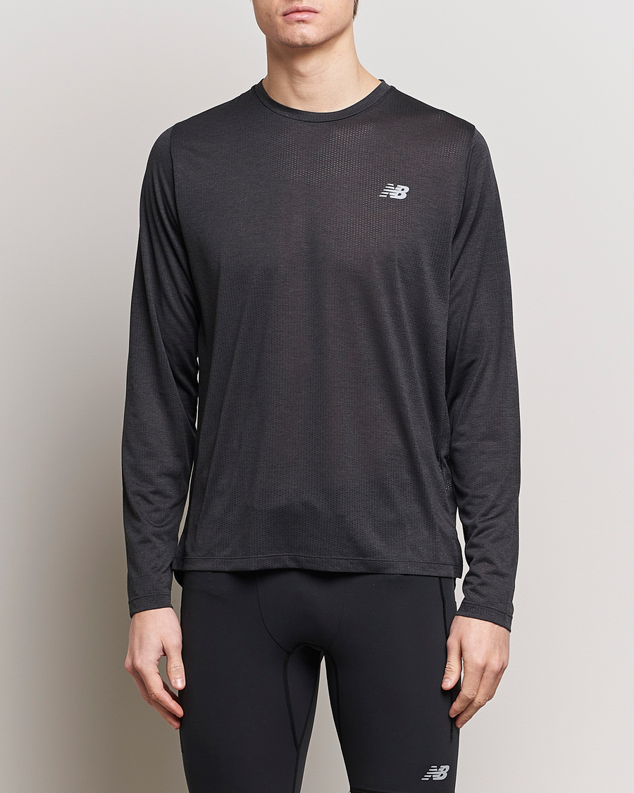 Herr | Active | New Balance Running | Athletics Run Long Sleeve T-Shirt Black