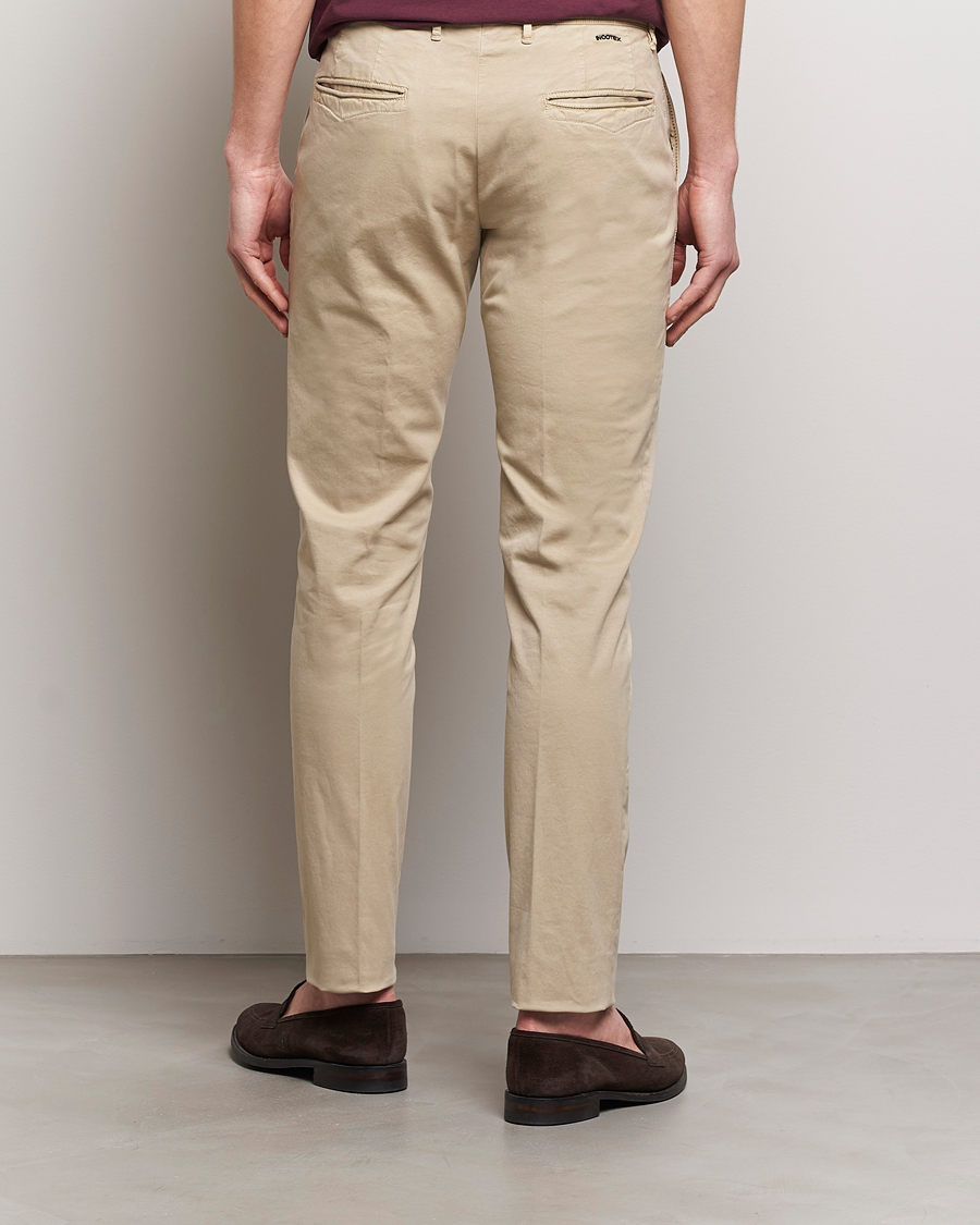 Herr | Byxor | Incotex | Slim Fit Garment Dyed Slacks Light Beige