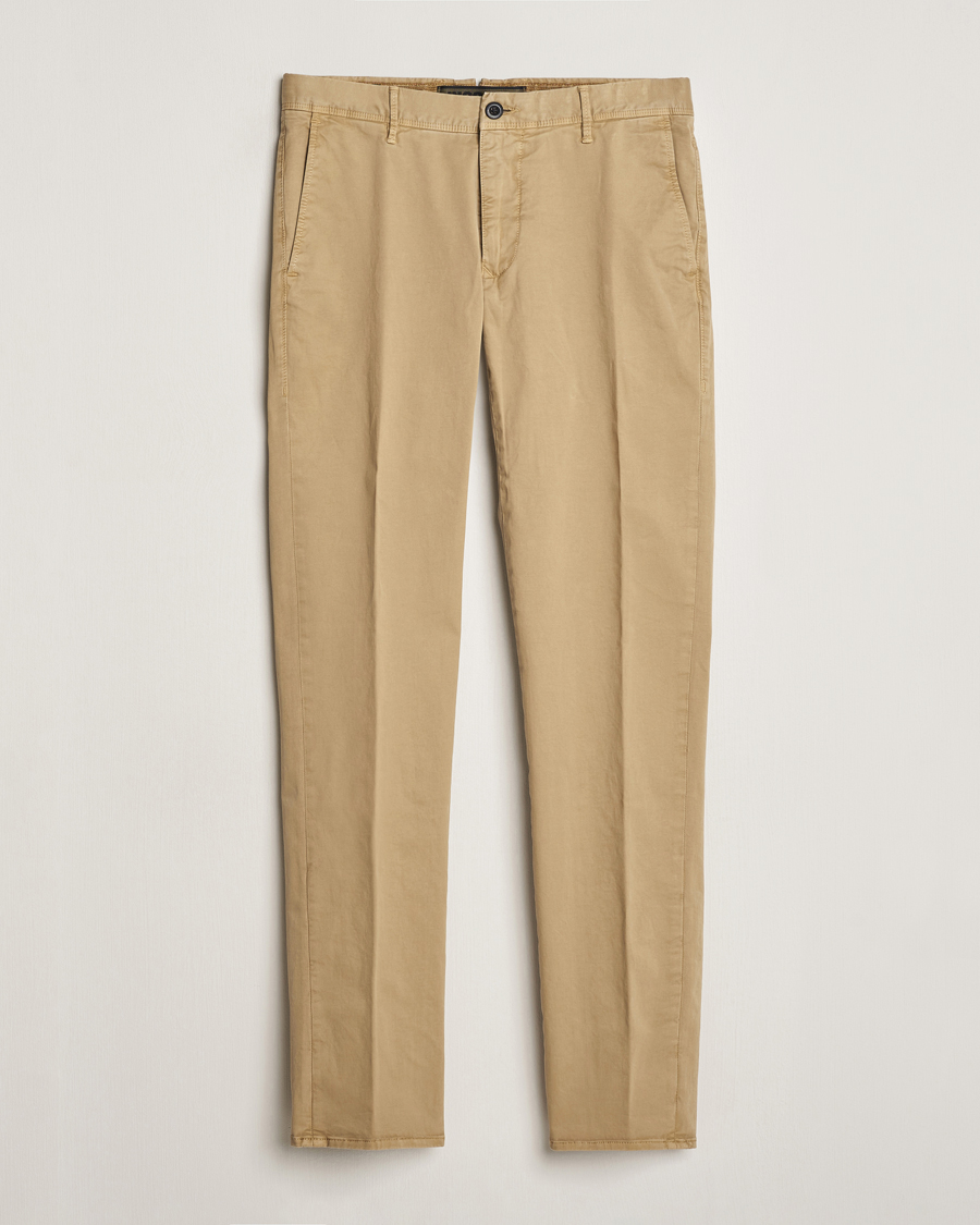 Herr | Byxor | Incotex | Slim Fit Garment Dyed Slacks Beige