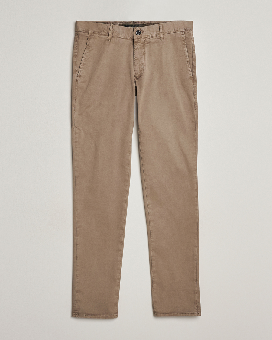 Herr | Byxor | Incotex | Slim Fit Garment Dyed Slacks Light Brown