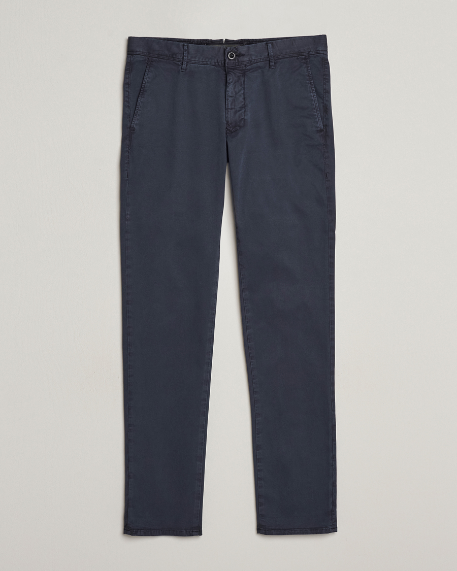 Herr | Byxor | Incotex | Slim Fit Garment Dyed Slacks Navy