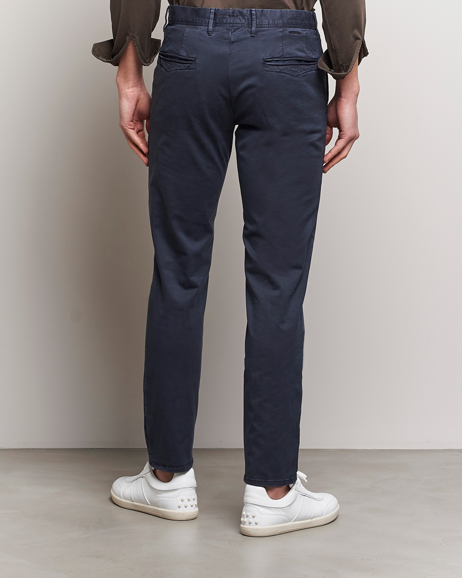Herr | Byxor | Incotex | Slim Fit Garment Dyed Slacks Navy