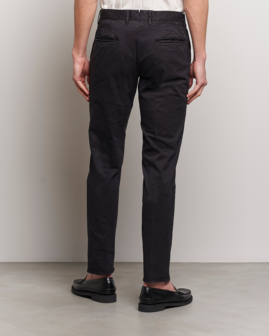 Herr | Byxor | Incotex | Slim Fit Garment Dyed Slacks Black