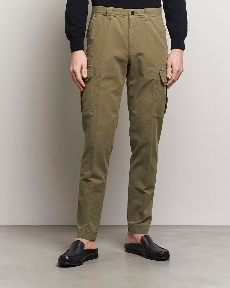 Herr | Cargobyxor | Incotex | Slim Fit Cargo Pants Military Green