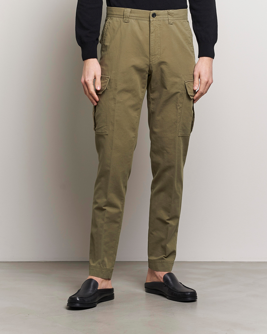 Herre |  | Incotex | Slim Fit Cargo Pants Military Green