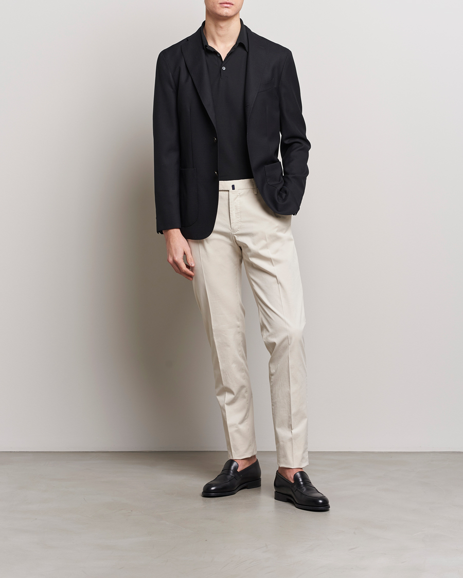 Herr | Byxor | Incotex | Slim Fit Comfort Chinos Off White