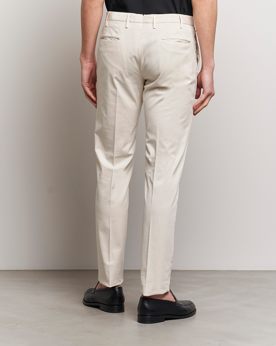 Herr | Byxor | Incotex | Slim Fit Comfort Chinos Off White