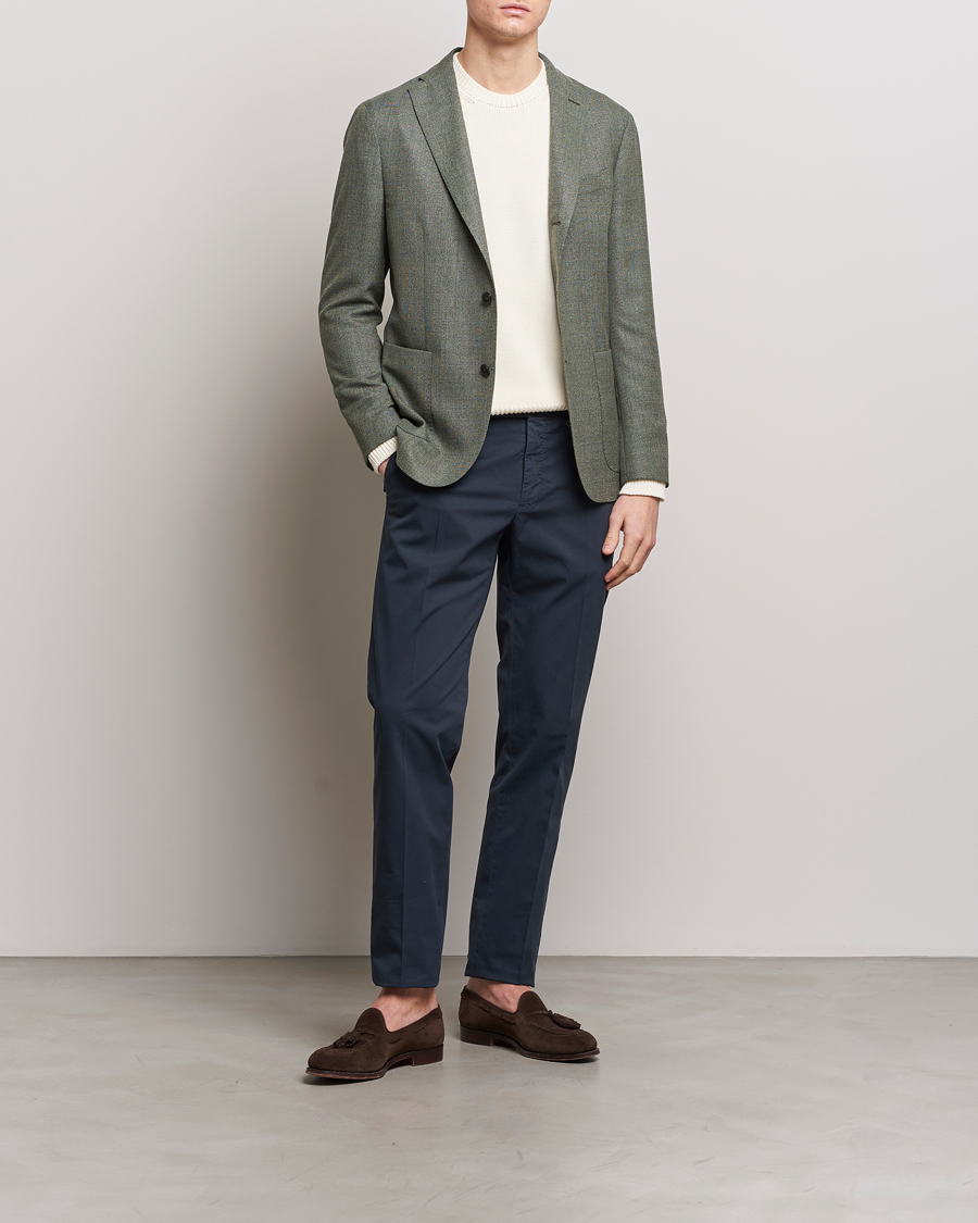 Herr | Byxor | Incotex | Slim Fit Comfort Chinos Navy