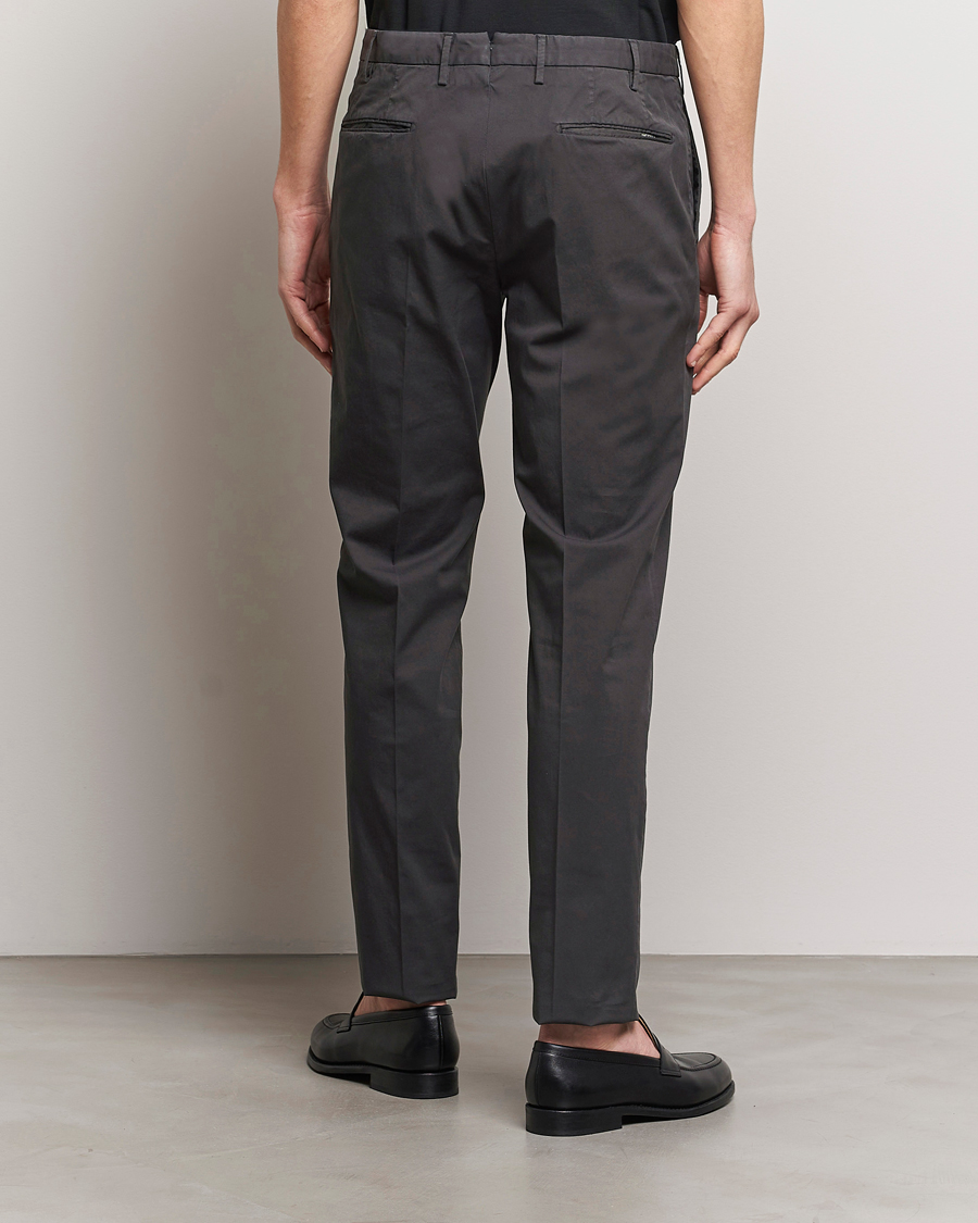 Herr | Byxor | Incotex | Slim Fit Comfort Chinos Charcoal