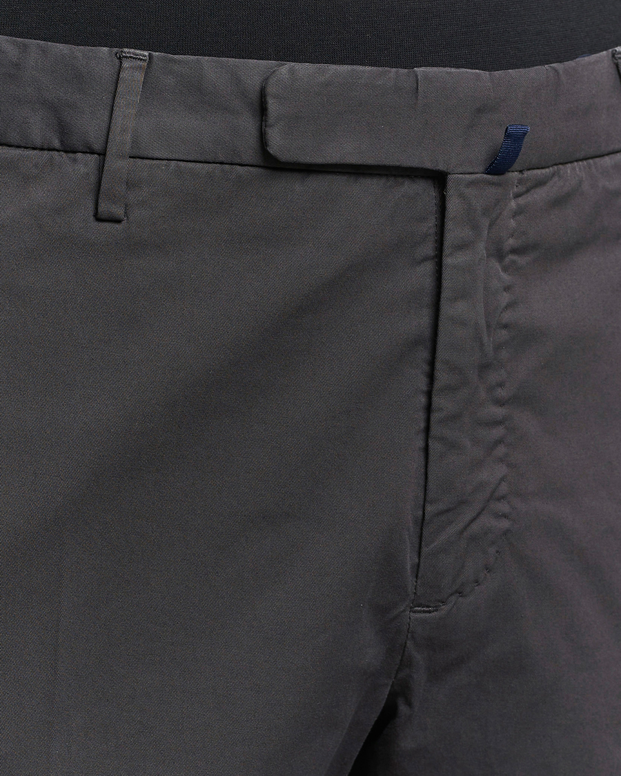 Herr | Byxor | Incotex | Slim Fit Comfort Chinos Charcoal