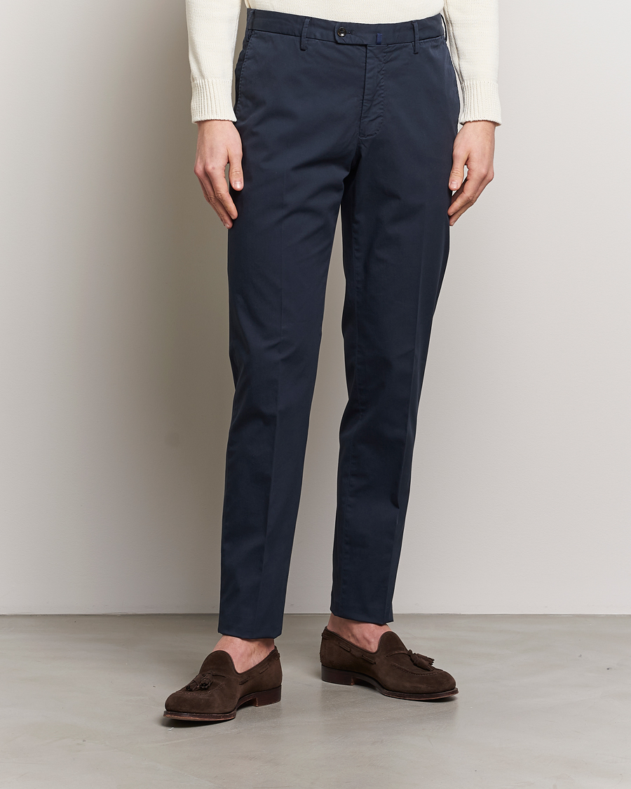 Herr | Italian Department | Incotex | Regular Fit Comfort Chinos Navy