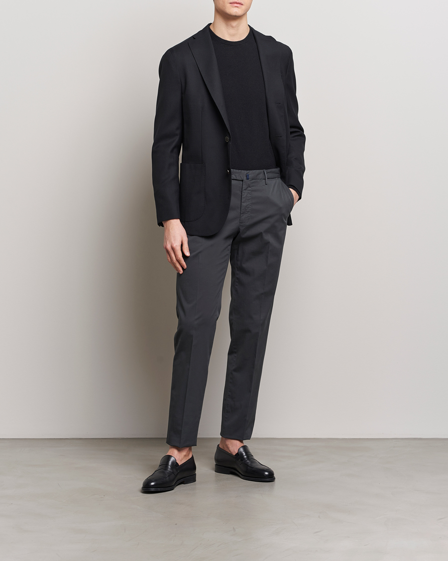 Herr | Byxor | Incotex | Regular Fit Comfort Chinos Charcoal