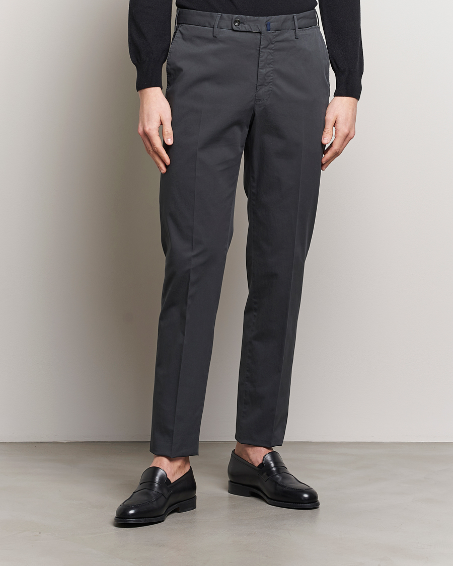 Herr | Italian Department | Incotex | Regular Fit Comfort Chinos Charcoal