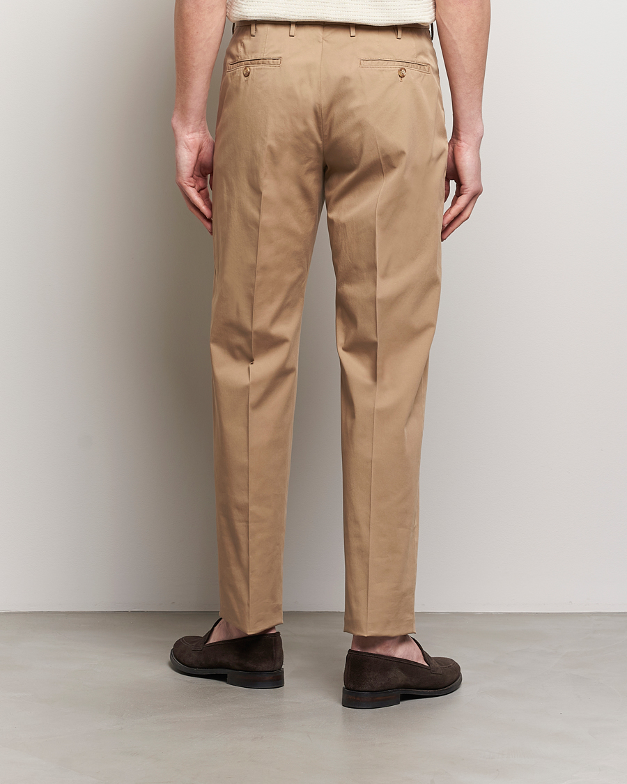 Herr | Byxor | Incotex | Straight Fit Garment Dyed Chinos Beige