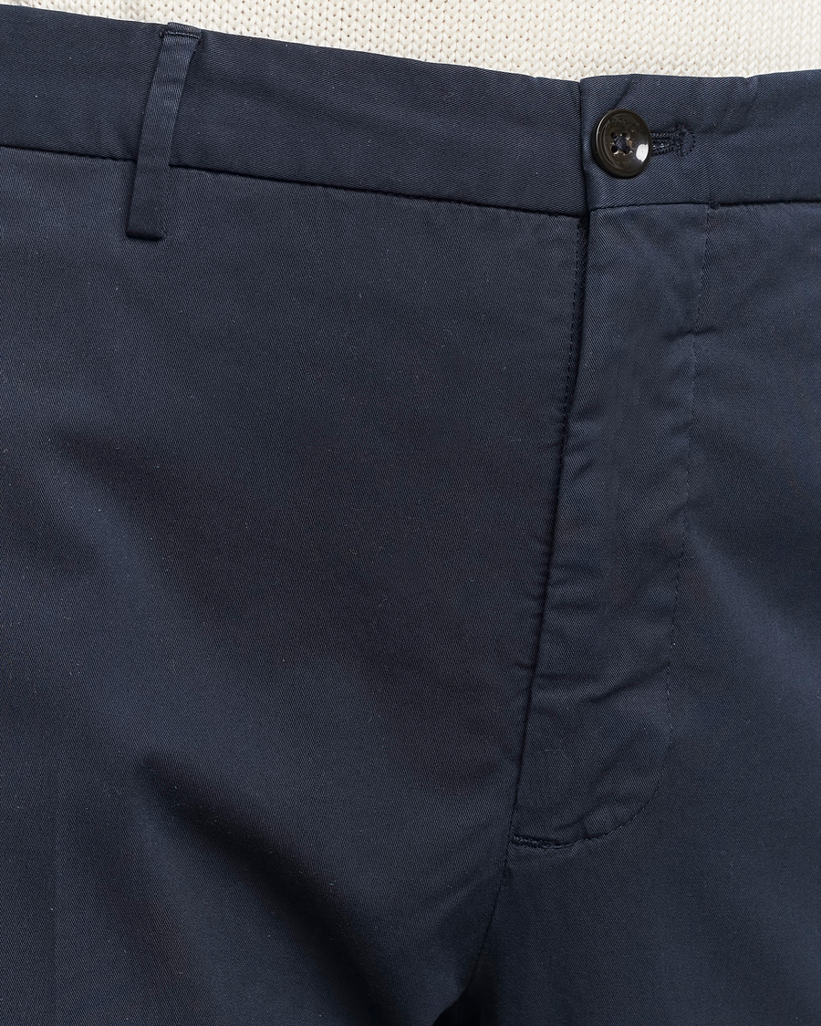 Herr | Byxor | Incotex | Straight Fit Garment Dyed Chinos Navy