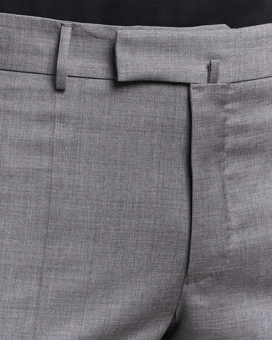 Herr | Byxor | Incotex | Slim Fit Tropical Wool Trousers Light Grey