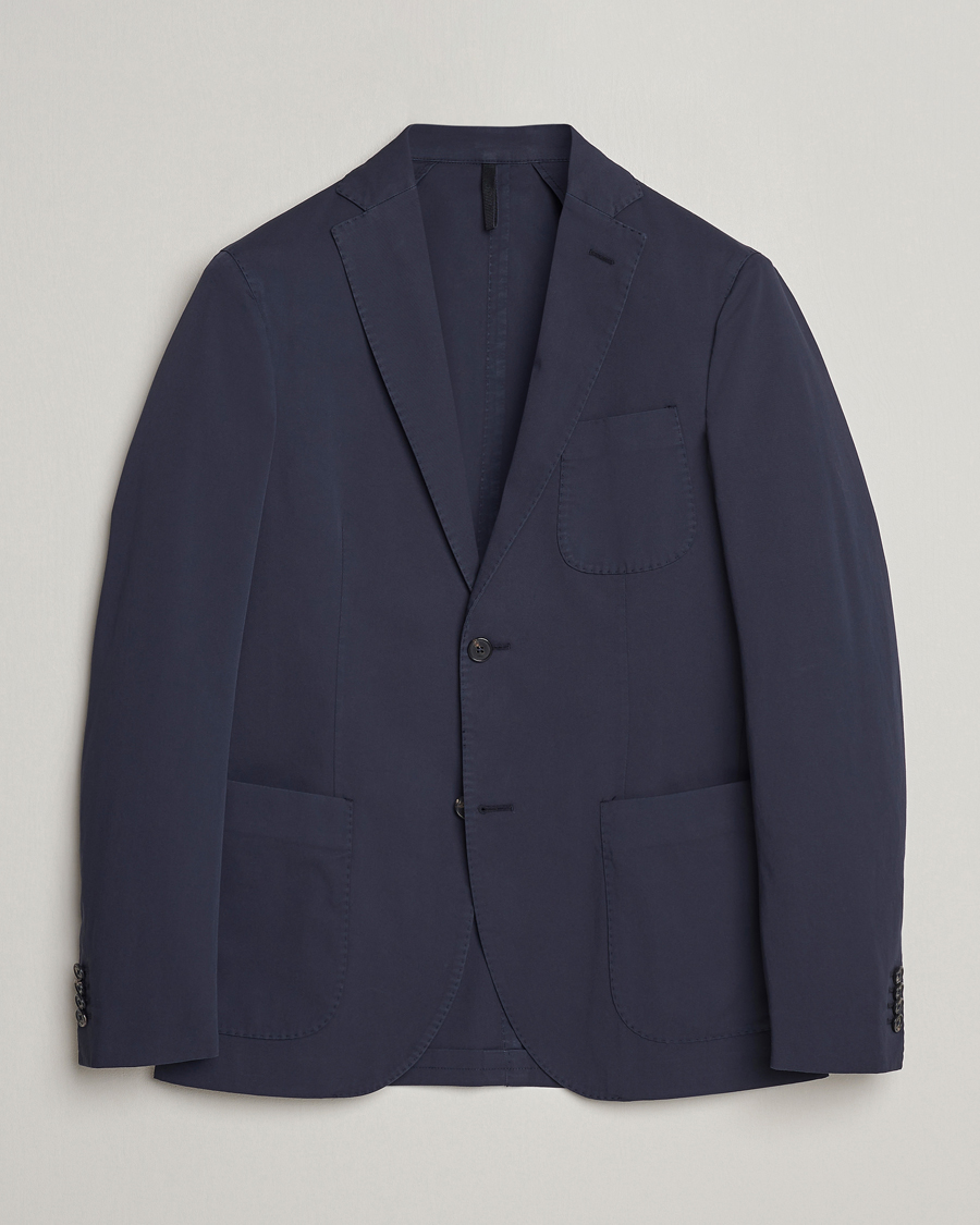 Herr | Kavajer | Incotex | Unconstructed Comfort Cotton Blazer Navy
