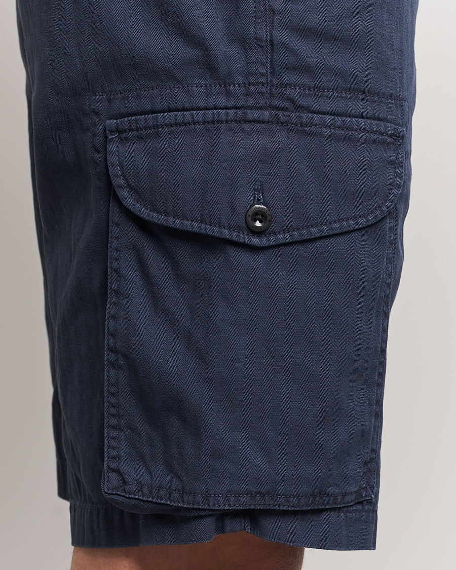 Herr | Shorts | Incotex | Cotton Cargo Shorts Navy