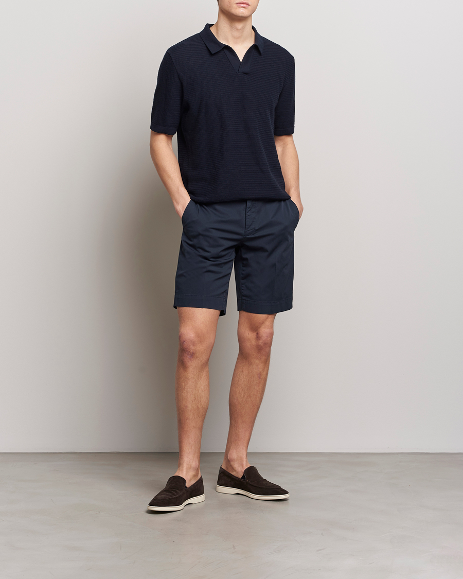 Herr | Shorts | Incotex | Cotton Comfort Shorts Navy