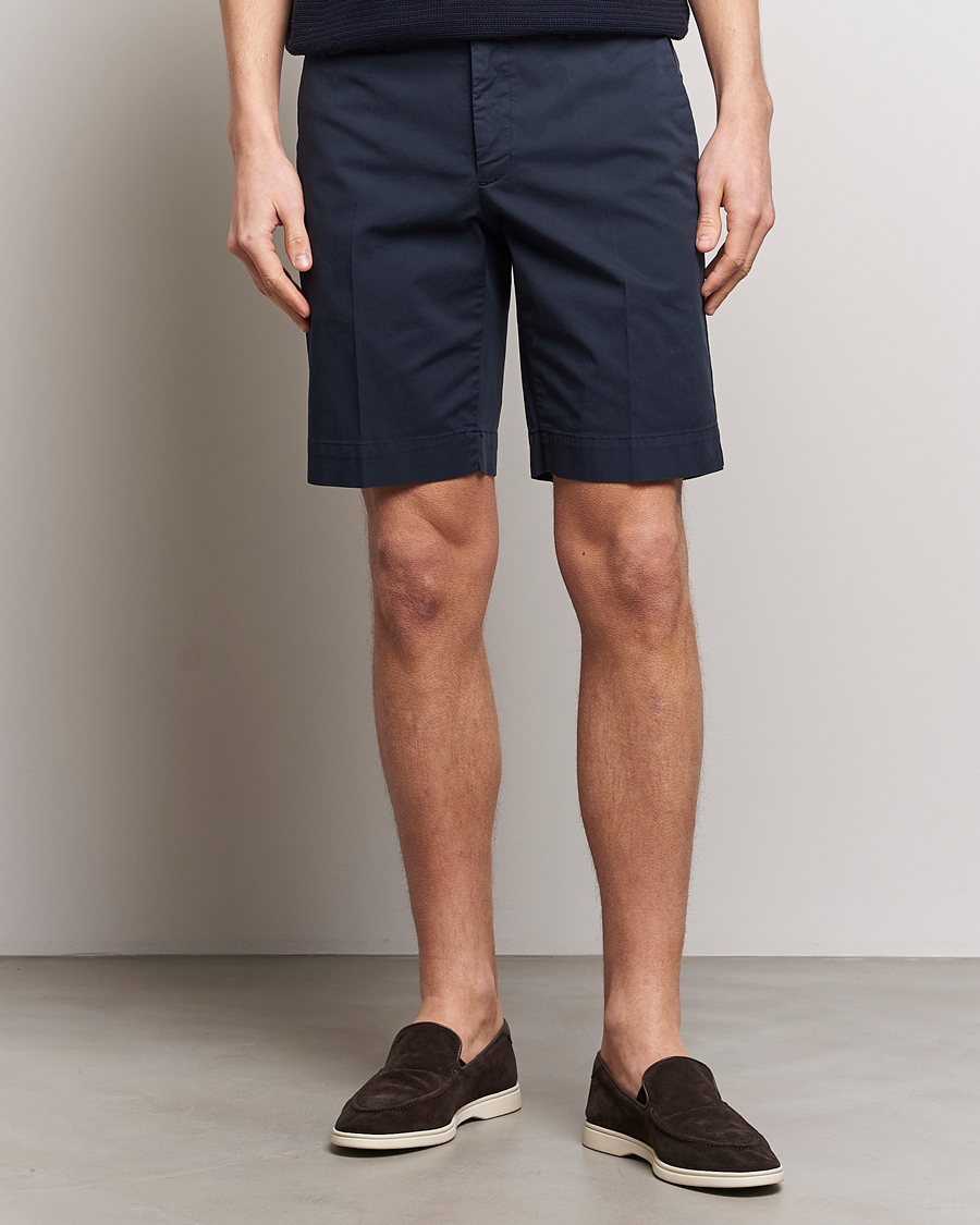 Herr | Italian Department | Incotex | Cotton Comfort Shorts Navy