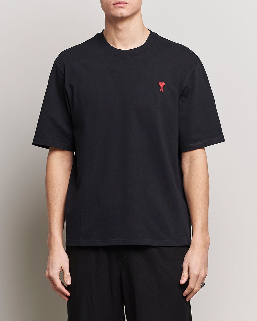 Herr | Kortärmade t-shirts | AMI | Heart Logo T-Shirt Black