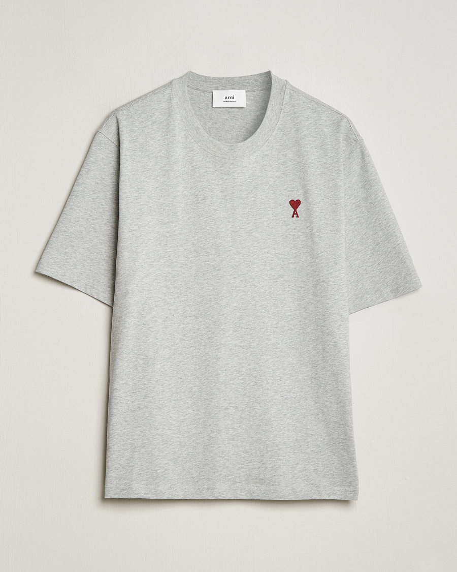 Herr | T-Shirts | AMI | Heart Logo T-Shirt Heather Grey