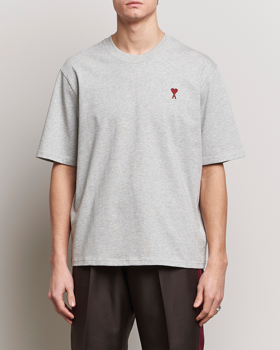 Herr | AMI | AMI | Heart Logo T-Shirt Heather Grey