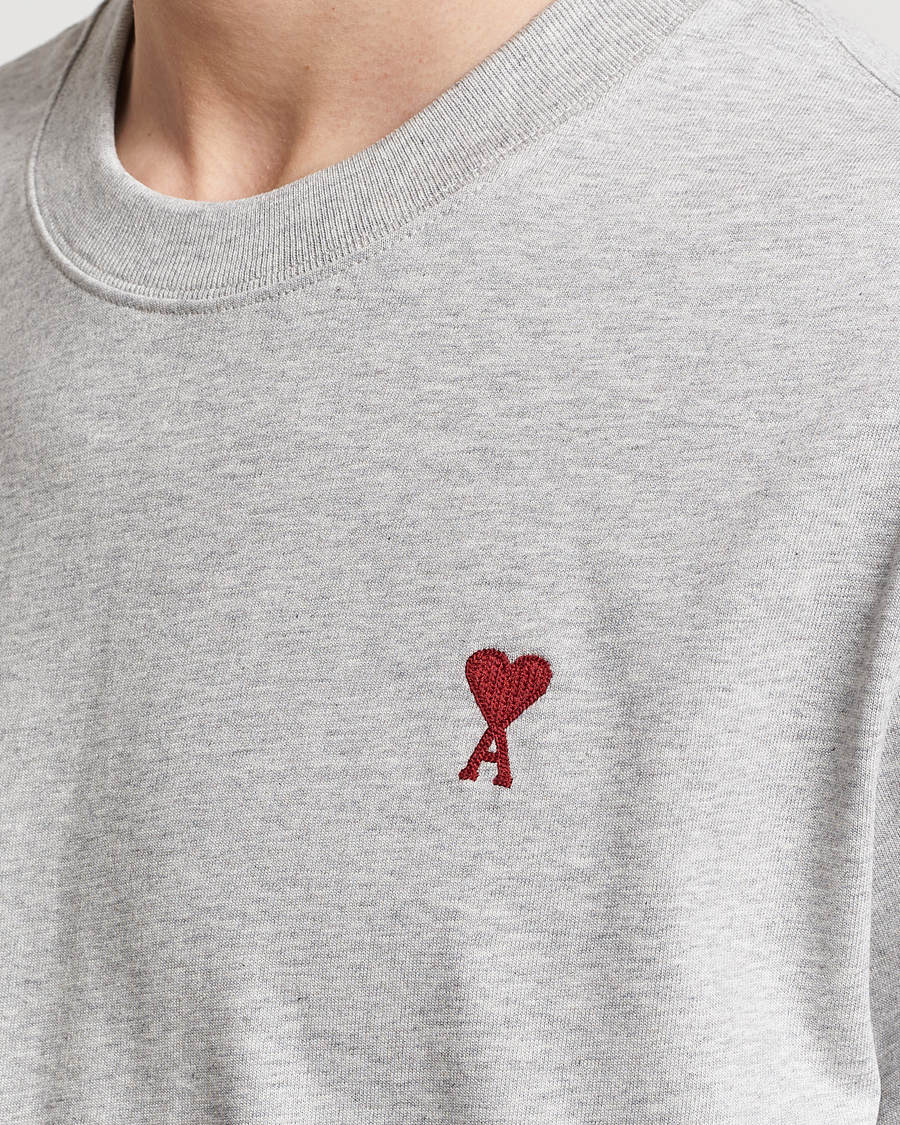 Herr | T-Shirts | AMI | Heart Logo T-Shirt Heather Grey