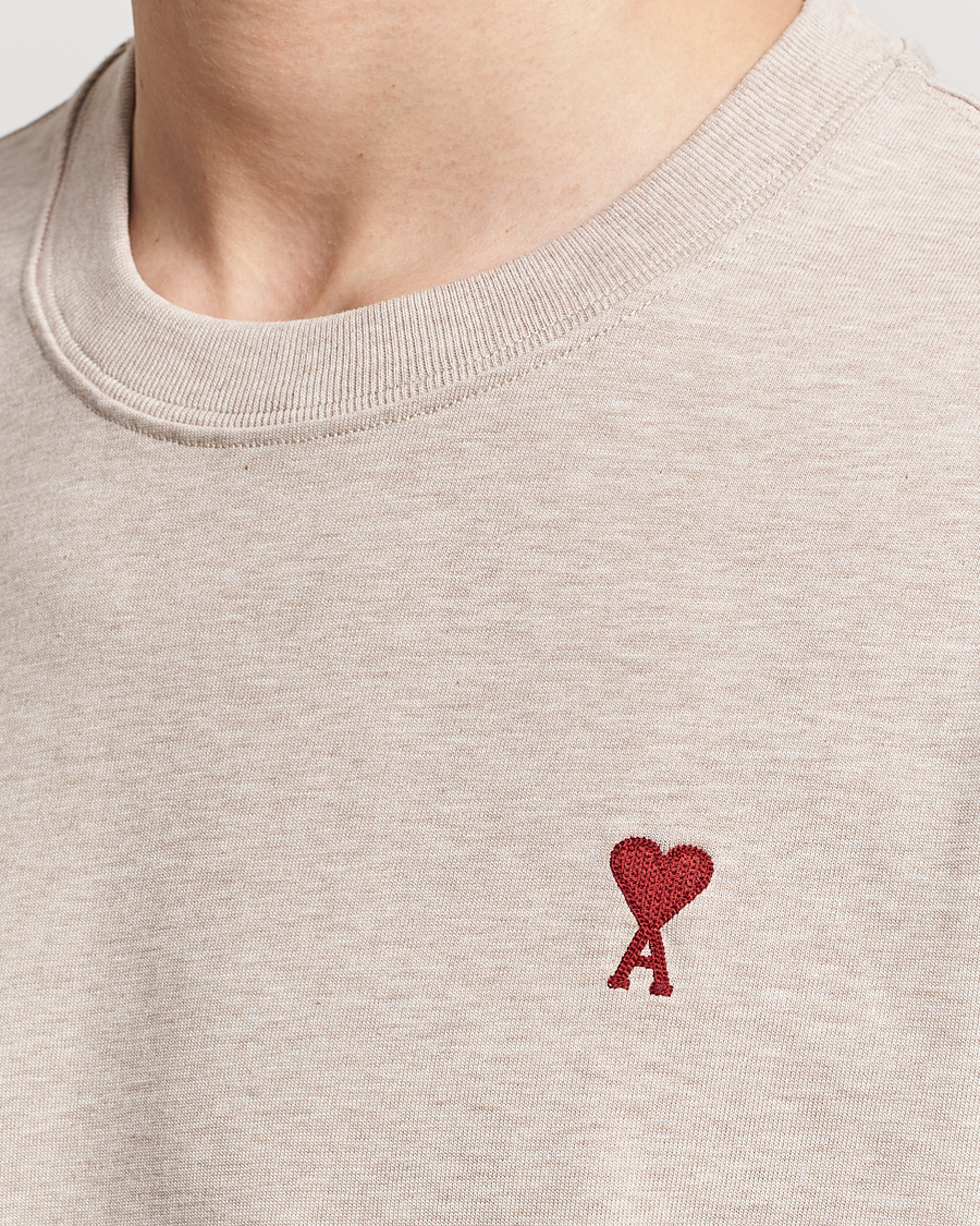 Herr | T-Shirts | AMI | Heart Logo T-Shirt Heather Light Beige
