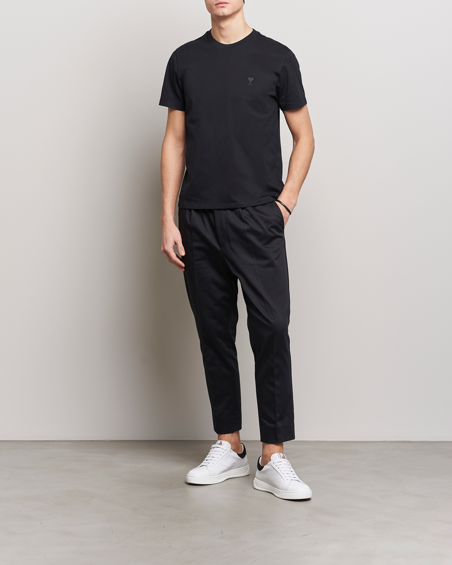 Herr | T-Shirts | AMI | Tonal Heart Logo T-Shirt Black
