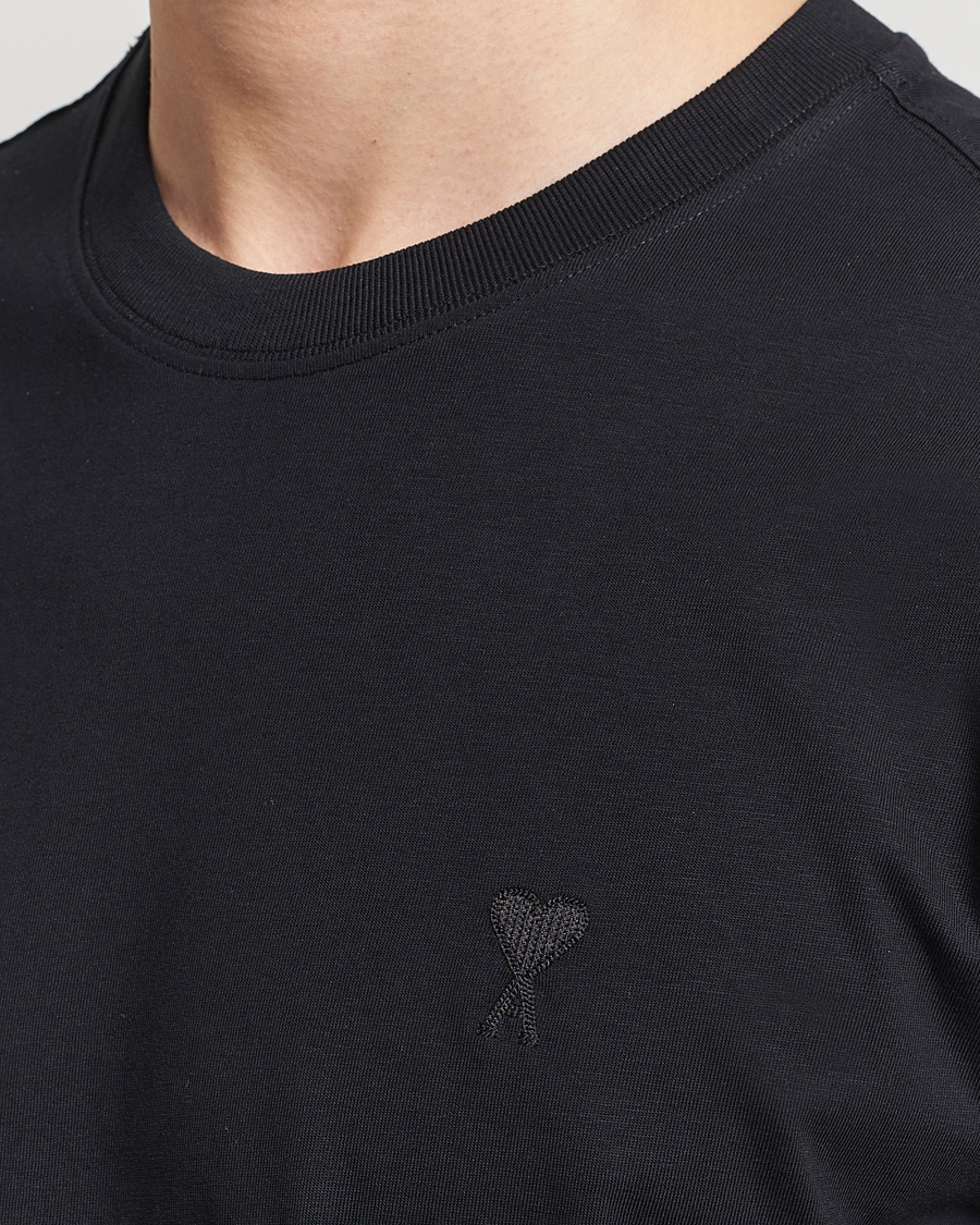 Herr | T-Shirts | AMI | Tonal Heart Logo T-Shirt Black