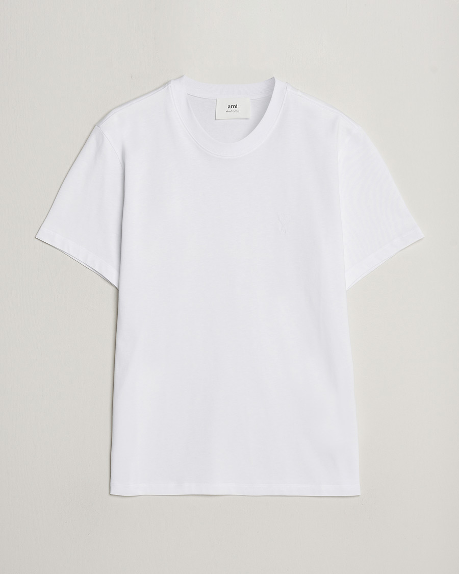 Herr | T-Shirts | AMI | Tonal Heart Logo T-Shirt White