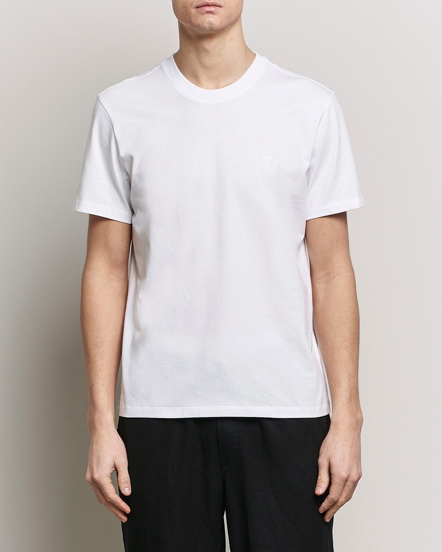 Herr | T-Shirts | AMI | Tonal Heart Logo T-Shirt White