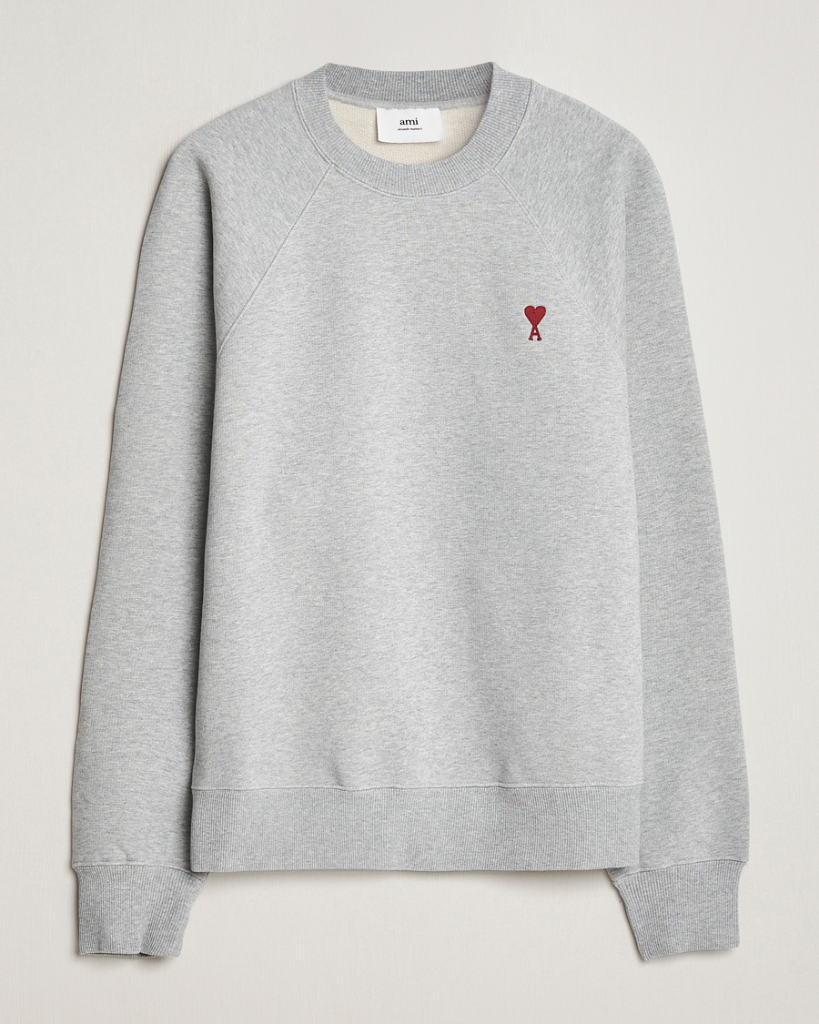 Herr | Tröjor | AMI | Heart Logo Sweatshirt Heather Grey
