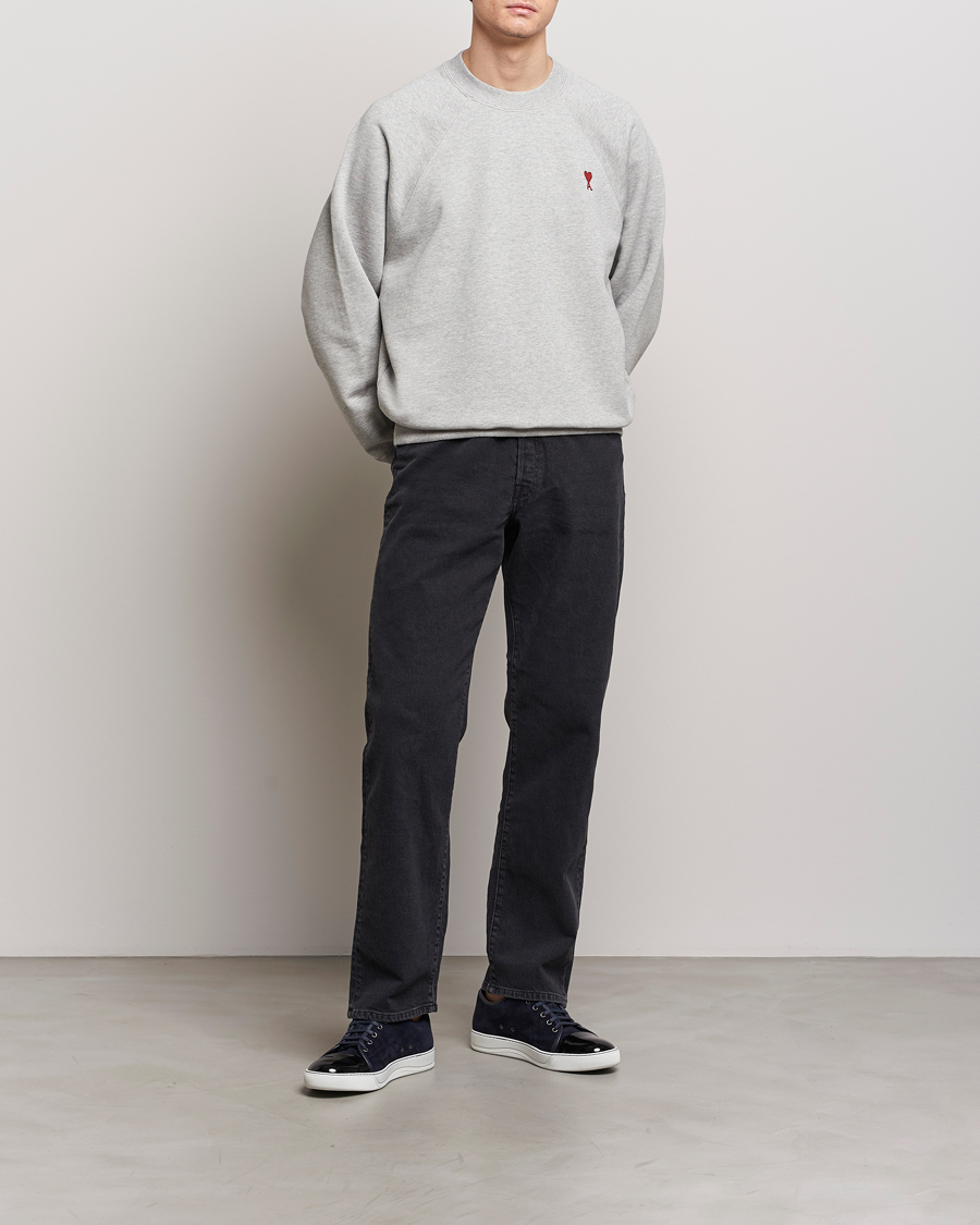 Herr | Tröjor | AMI | Heart Logo Sweatshirt Heather Grey