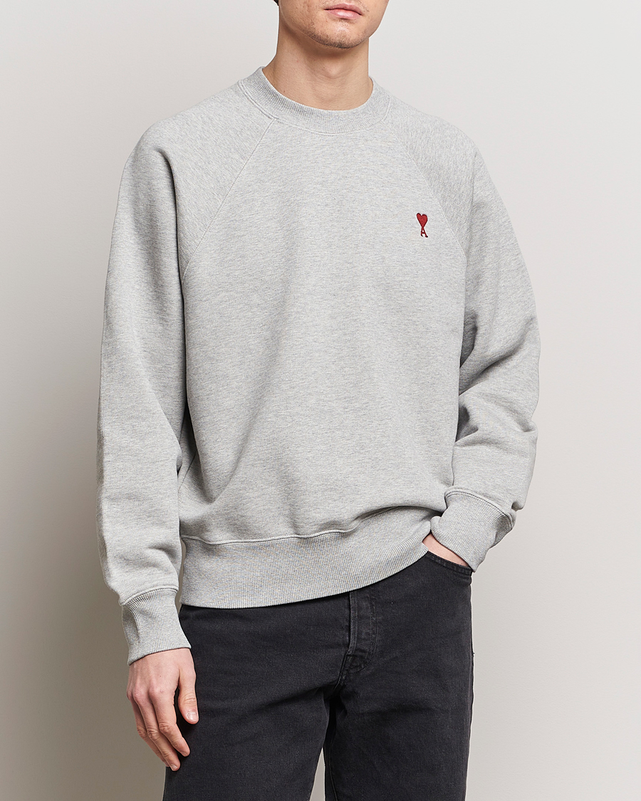 Herr | AMI | AMI | Heart Logo Sweatshirt Heather Grey