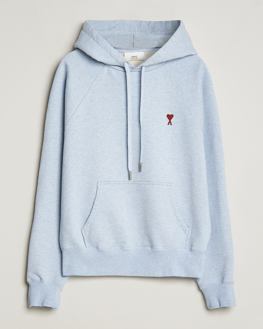 Herr | Tröjor | AMI | Heart Logo Hoodie Heather Blue