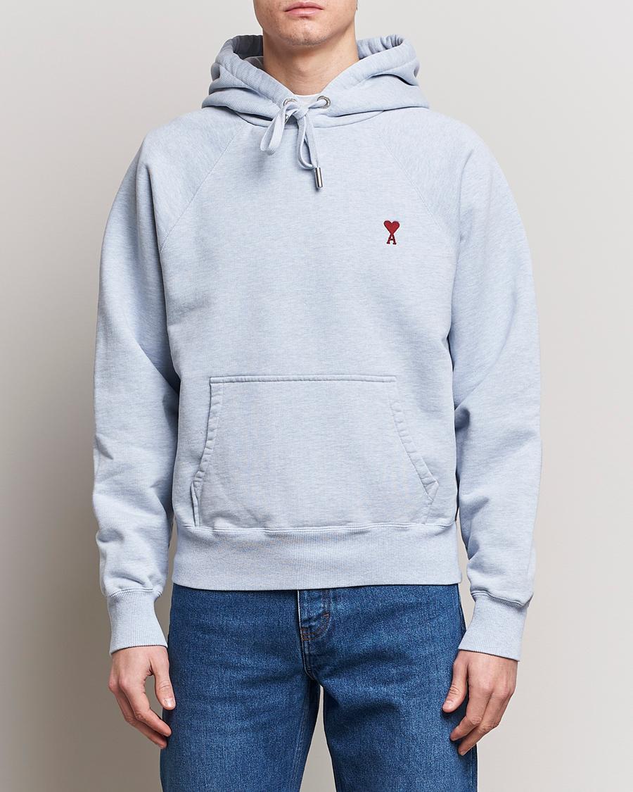 Herr | Avdelningar | AMI | Heart Logo Hoodie Heather Blue